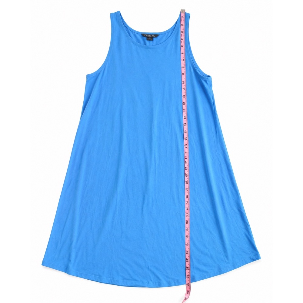 Free Fly Bamboo Tank Dress Blue Sleeveless Sun Dress Large - Picture 5 of 5